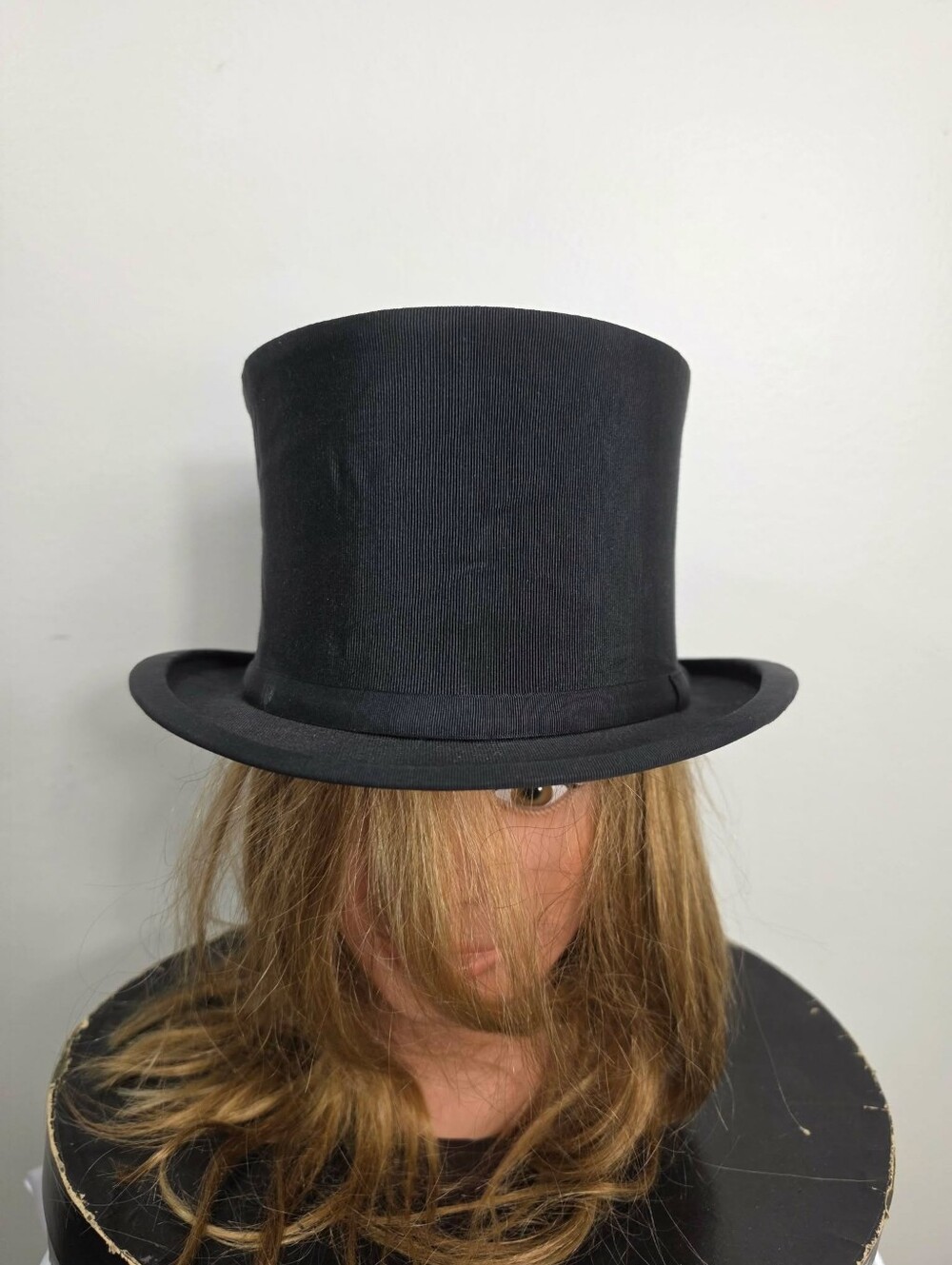 Antique Black Borsalino Hat (Grand Prix Paris 1900). Size 7 1/4 In Original Box